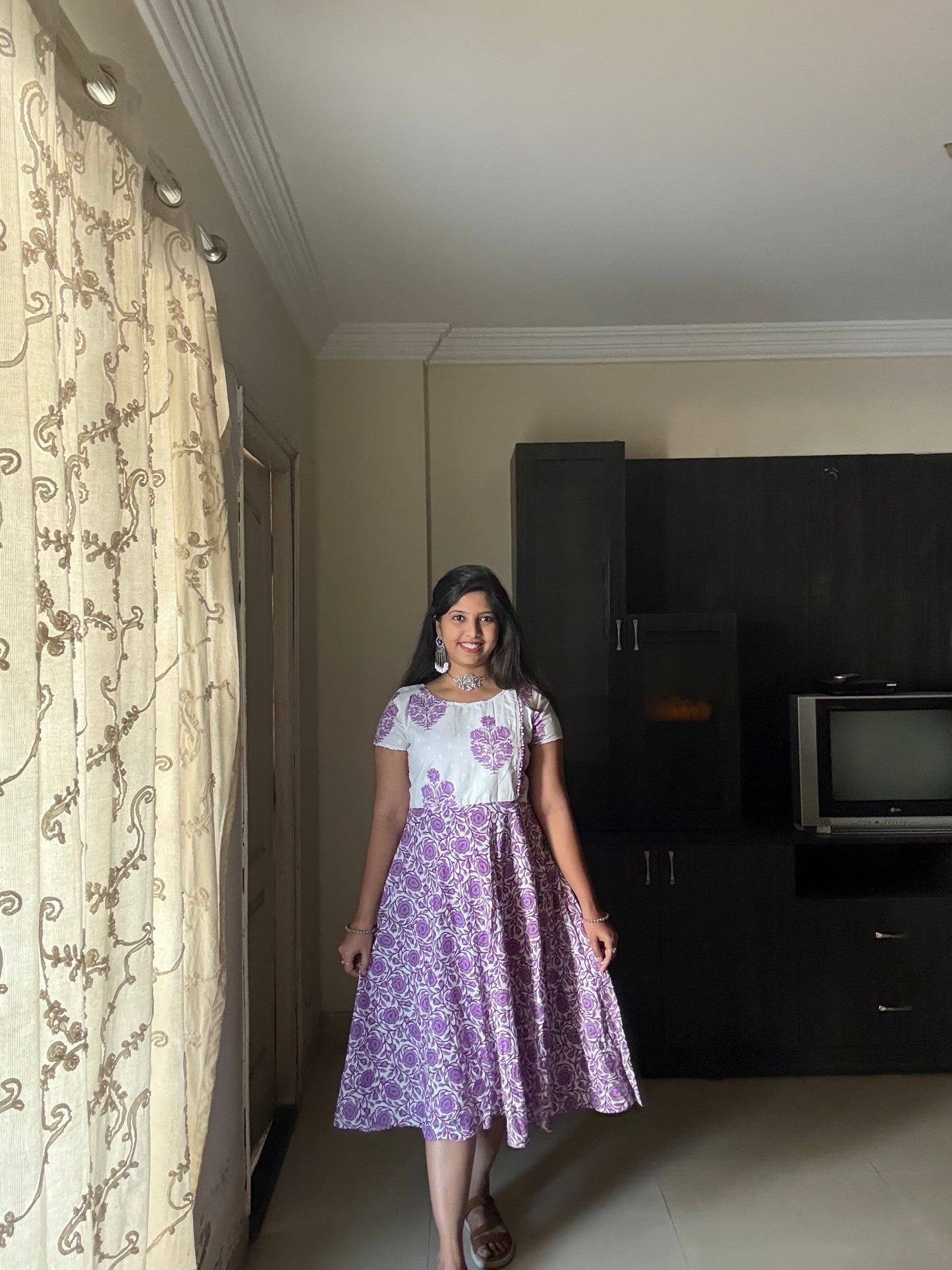 Lavender floral dress