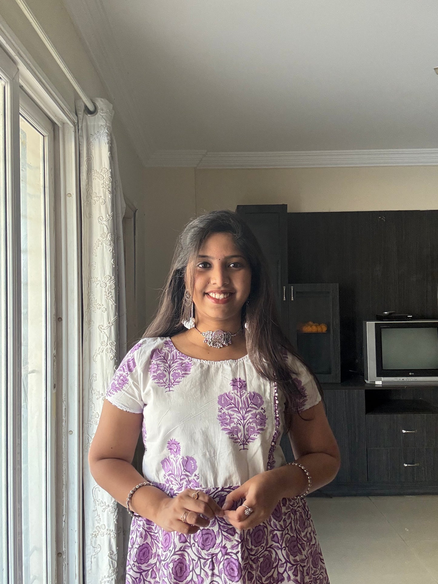 Lavender floral dress
