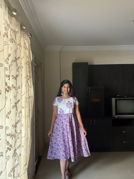 Lavender floral dress