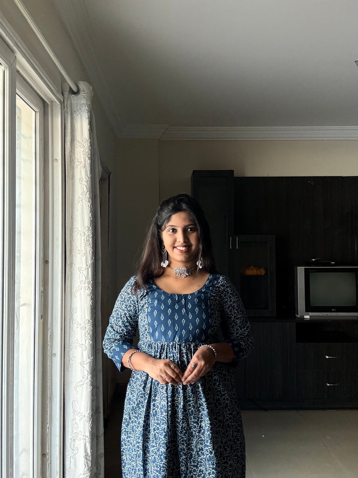 Indigo kurti mix match