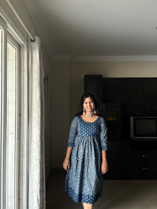 Indigo kurti mix match
