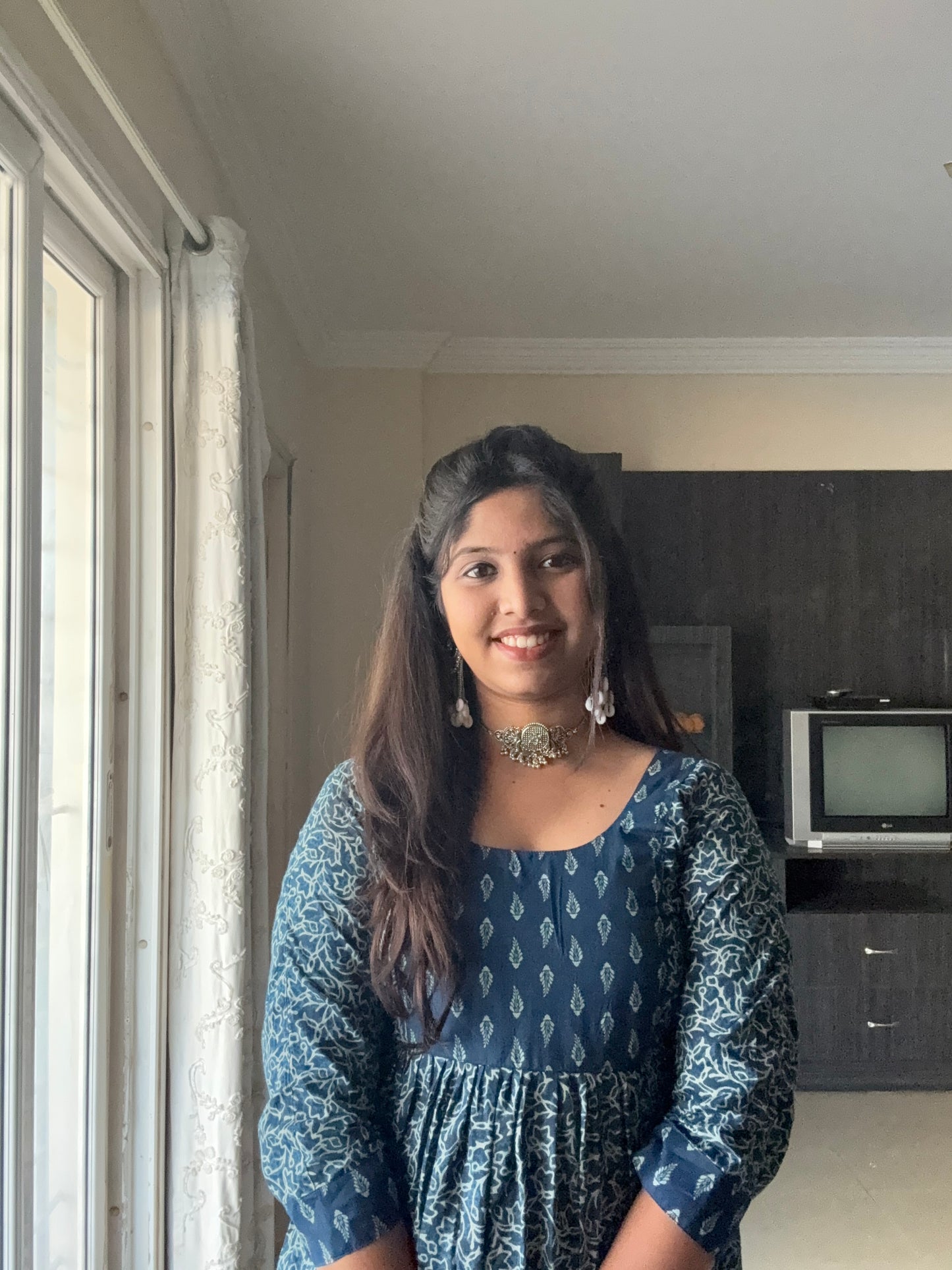 Indigo kurti mix match