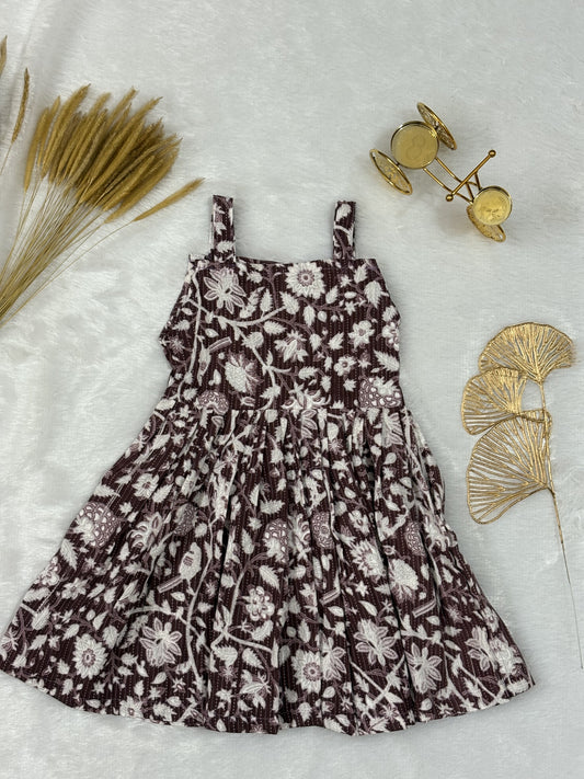 Majantha Handblock printed kids frock